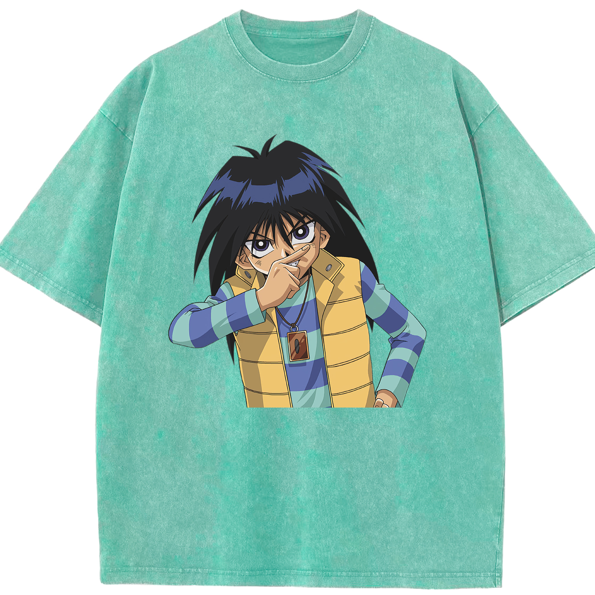 （画像用） 遊☆戯☆王 Yu-Gi-Oh! 綿100% ヴィンテージ風 半袖Tシャツ（フロントプリント）